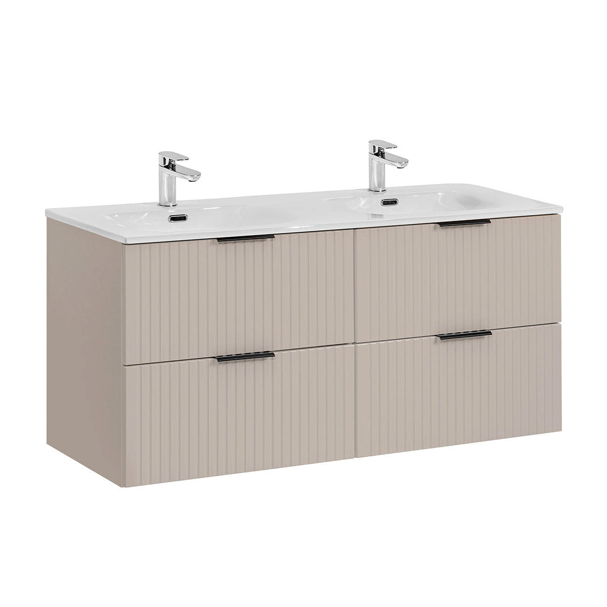 DOPPELWASCHTISCH 120.4cm Adriel Beige - Beige, Holzwerkstoff (120.4/57/46cm) - Petits-meubles