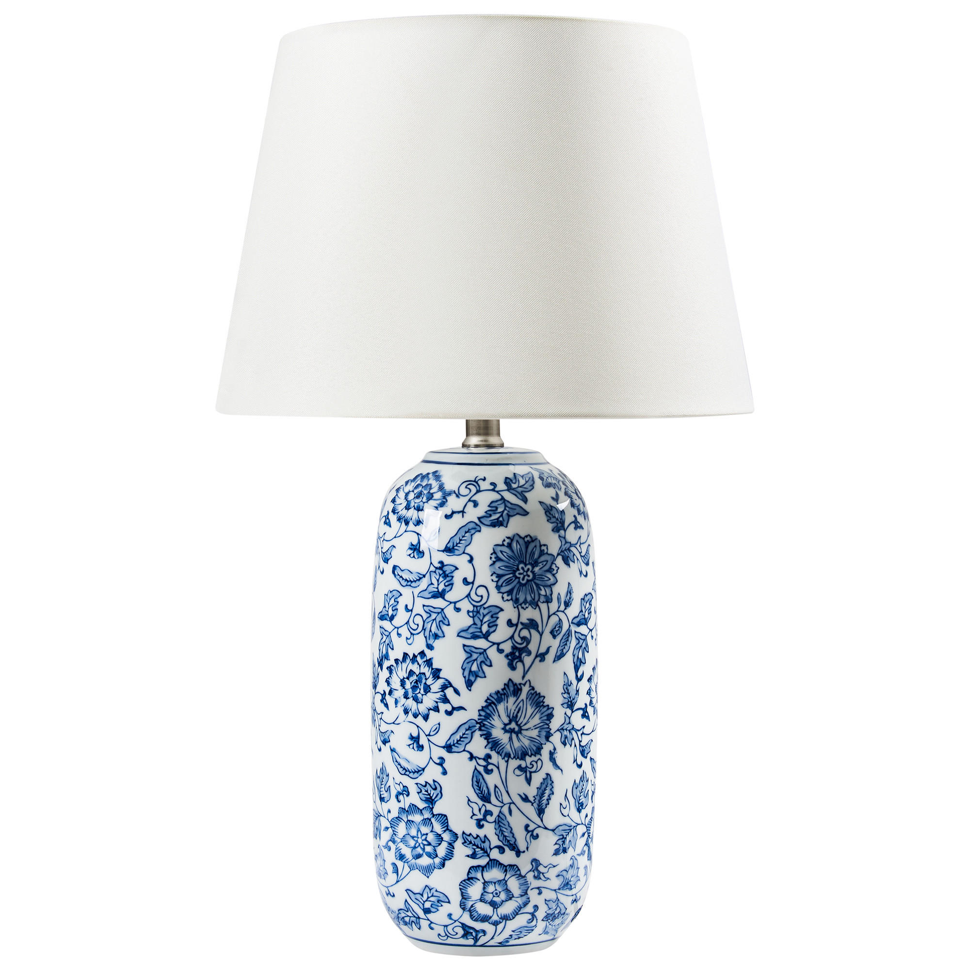 TISCHLEUCHTE Blau/Weiß Aibonito - Blau/Weiß, Keramik (33/33/56cm) - Beliani