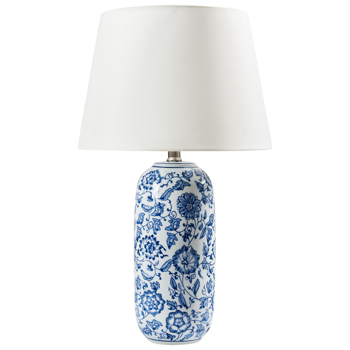 TISCHLEUCHTE Blau/Weiß Aibonito - Blau/Weiß, Keramik (33/33/56cm) - Beliani