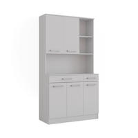 KÜCHENBUFFET Raul Weiß 100.1 x 188.5 cm mit 5 Türen & 2 Schubladen - Weiß, Holzwerkstoff (100.1/188.5/46cm) - Vicco