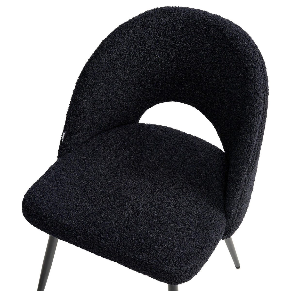 ESSZIMMERSTUHL 2er-Set Schwarz Onaga - Schwarz, Textil (52/77/56cm) - Beliani