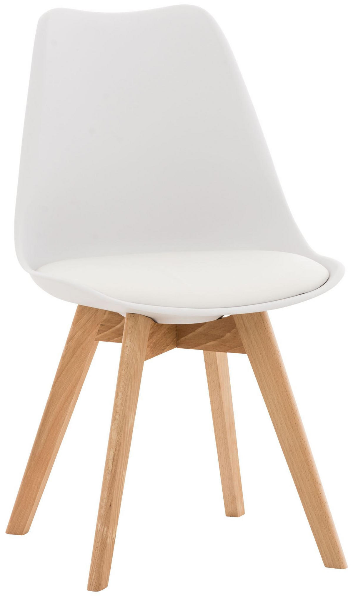 TISCHGRUPPE Holz Weiß (5-teilig) - Weiß, Holz (160/83/160cm) - CLP