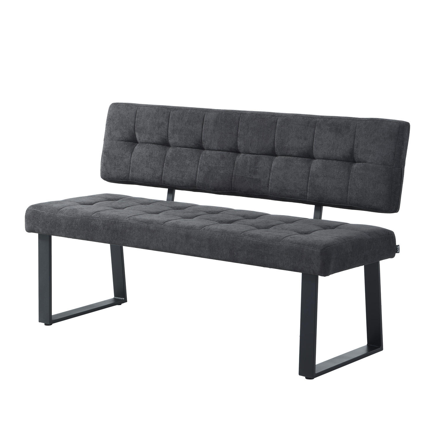 SITZBANK SIGFRID - Anthrazit, Textil/Metall (140/48/56cm) - B&D Home