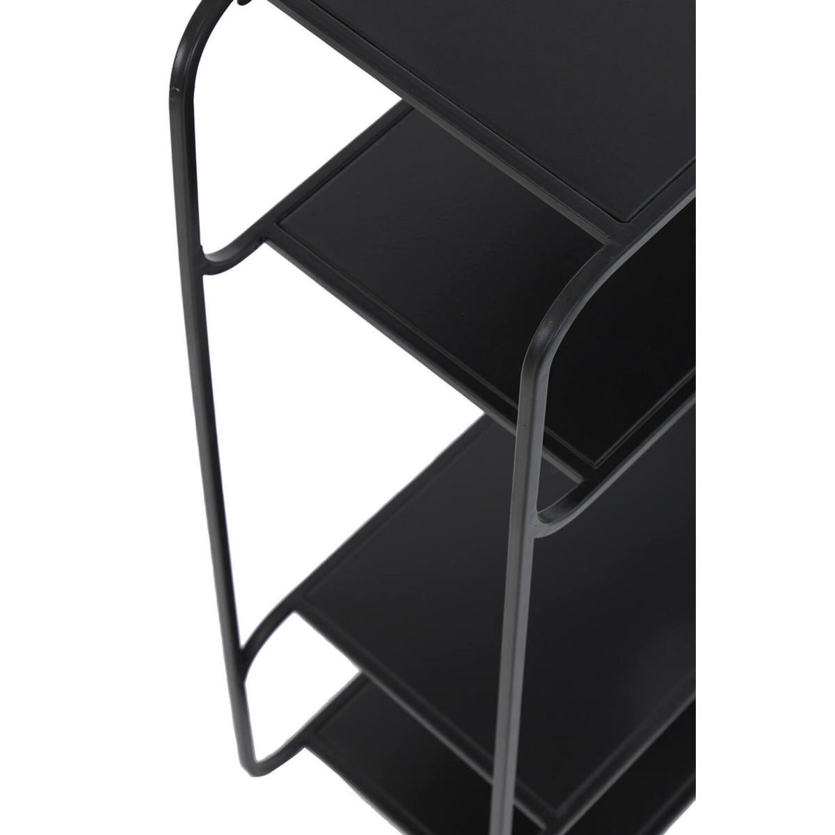 REGAL WINSTON 100x26,5x90,5 cm, Metall, Schwarz - Schwarz, Metall (26.5/90.5/100cm) - Light & Living