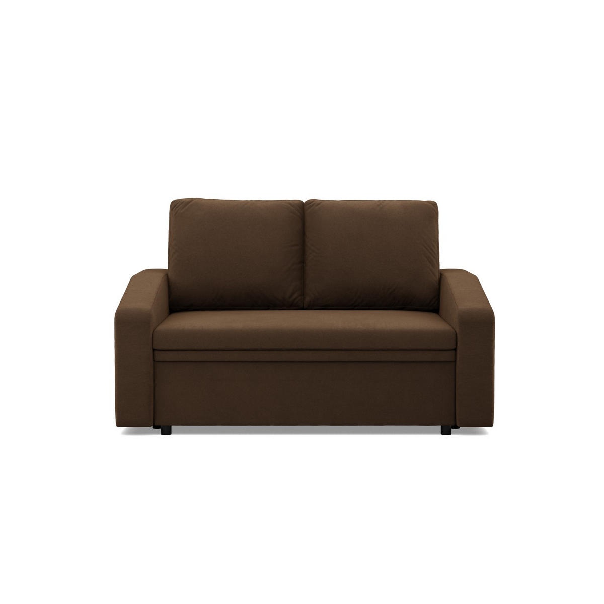 SOFA 2-SITZER MIT SCHLAFFUNKTION NEO, Dunkelbraun - Mokka, Textil (148/90/87cm) - Mebligo