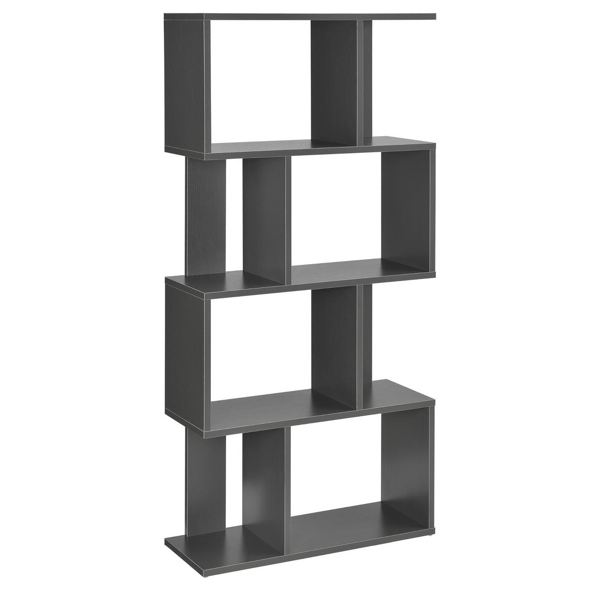 BÜCHERREGAL Brattahlid - Dunkelgrau, Holzwerkstoff (60/130/24cm) - [en.casa]