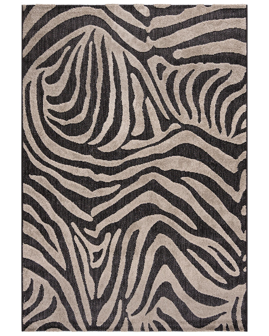 KOBEREC béžový pieskový cappuccino - 140 x 200 cm - čierna/béžová, textil (140/200cm) - Mazovia