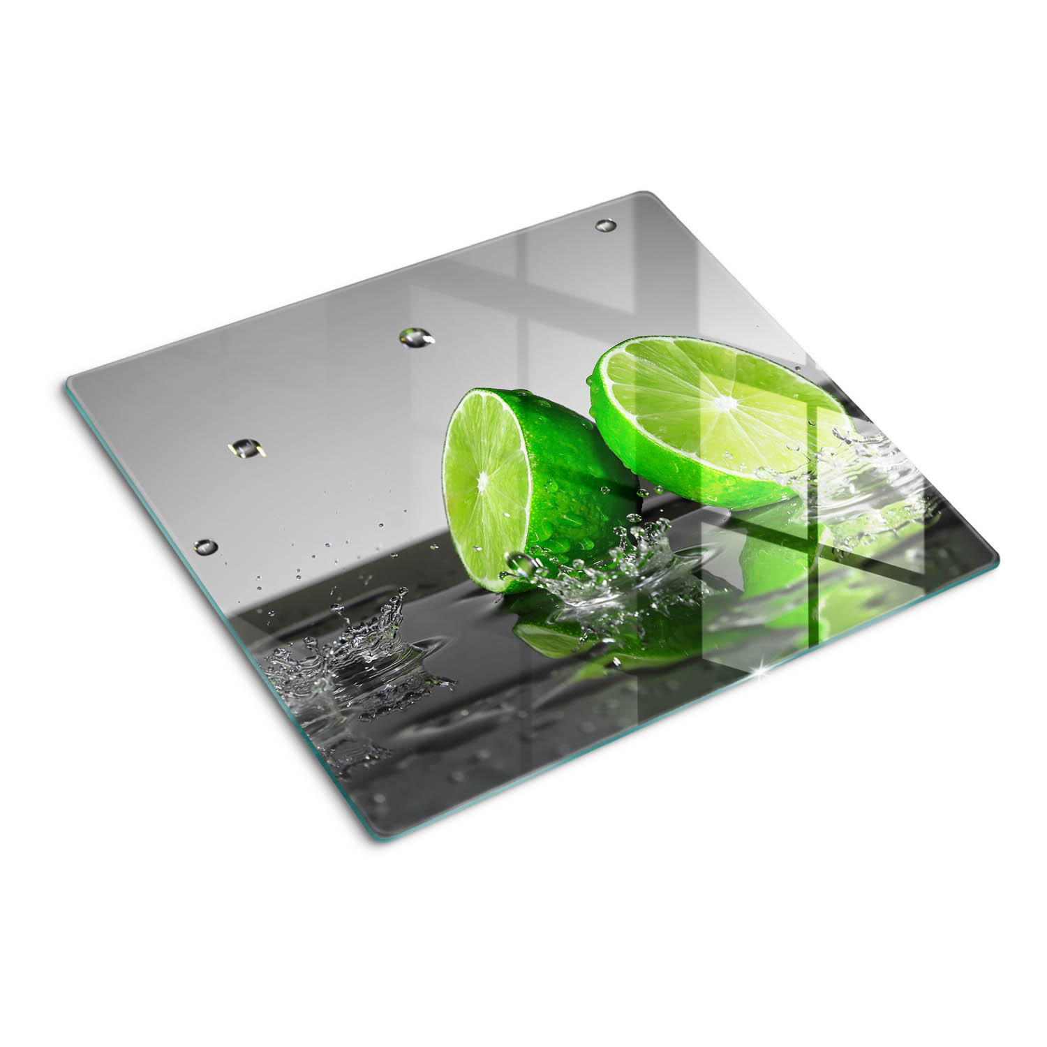 GLASPLATTE 60x52 cm Kalk im Wasser - Grün, Glas (60/0.4/52cm) - TULUP