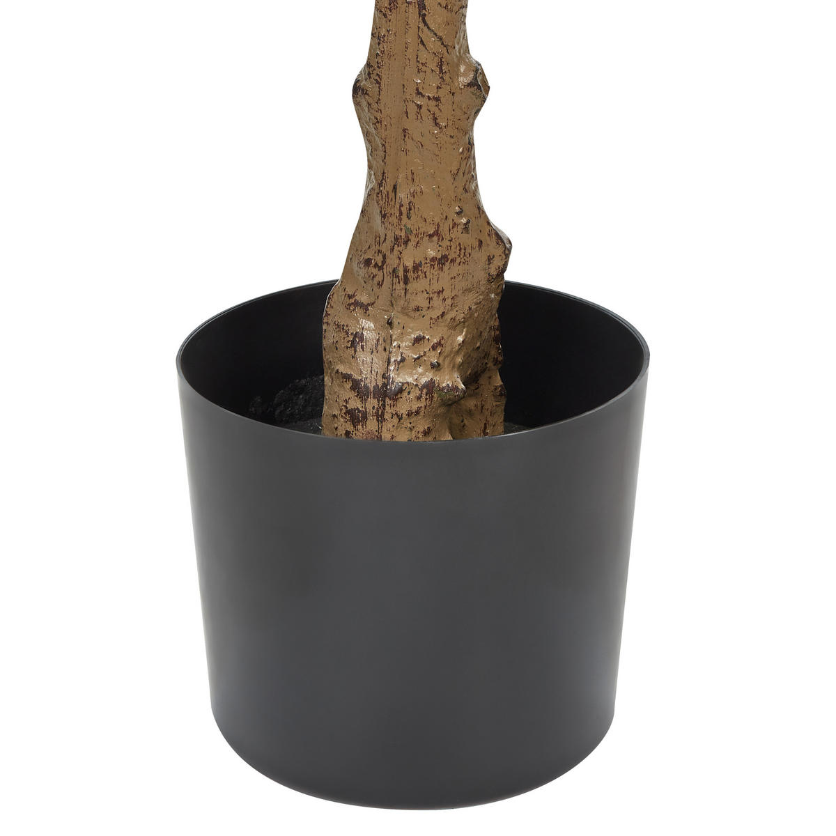 KUNSTPFLANZE im Blumentopf 162 cm Grün/Schwarz Fig Tree - Schwarz/Grün, Kunststoff (162cm) - Beliani