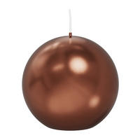 KUGELKERZEN Kupfer Ø 70 mm, 12 Stück - Kupferfarben, Paraffin (7/7/7cm) - Wiedemann Kerzen