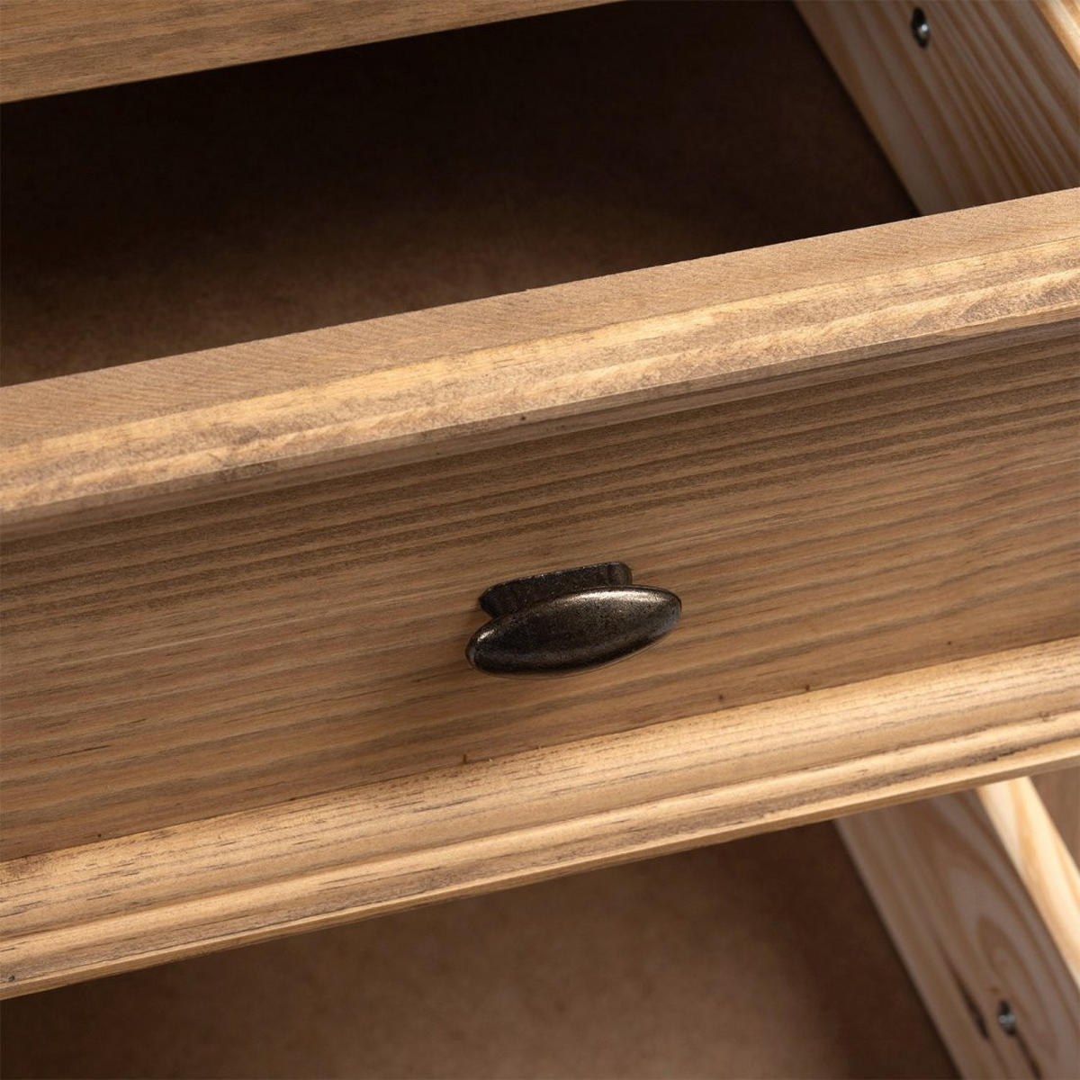 NACHTTISCH 2 SCHUBLADEN Serena Natürlich 42 cm x 57 cm - Naturfarben, Holz (42/57/39cm) - Klast Home