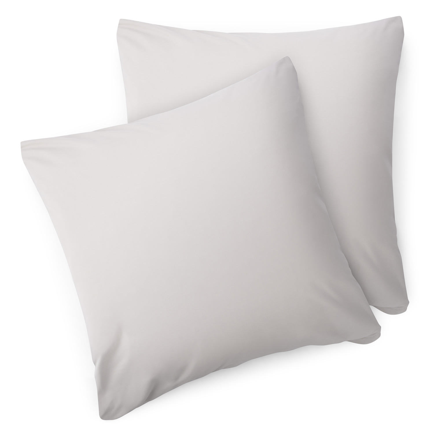 KISSENBEZUG Agneta 60/60 cm, 2er-Set, 100% Baumwolle, Hellgrau - Hellgrau, Textil (60/60cm) - Blumtal