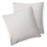 KISSENBEZUG Agneta 50/50 cm, 2er-Set, 100% Baumwolle, Hellgrau - Hellgrau, Textil (50/50cm) - Blumtal