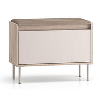 SITZBANK Voco Cashmere / Eiche Cremona Terrakotta 69 / 34 / 55cm - Kaschmir/Hellbraun, Holz/Holzwerkstoff (69/55/34cm) - Feldmann-Wohnen