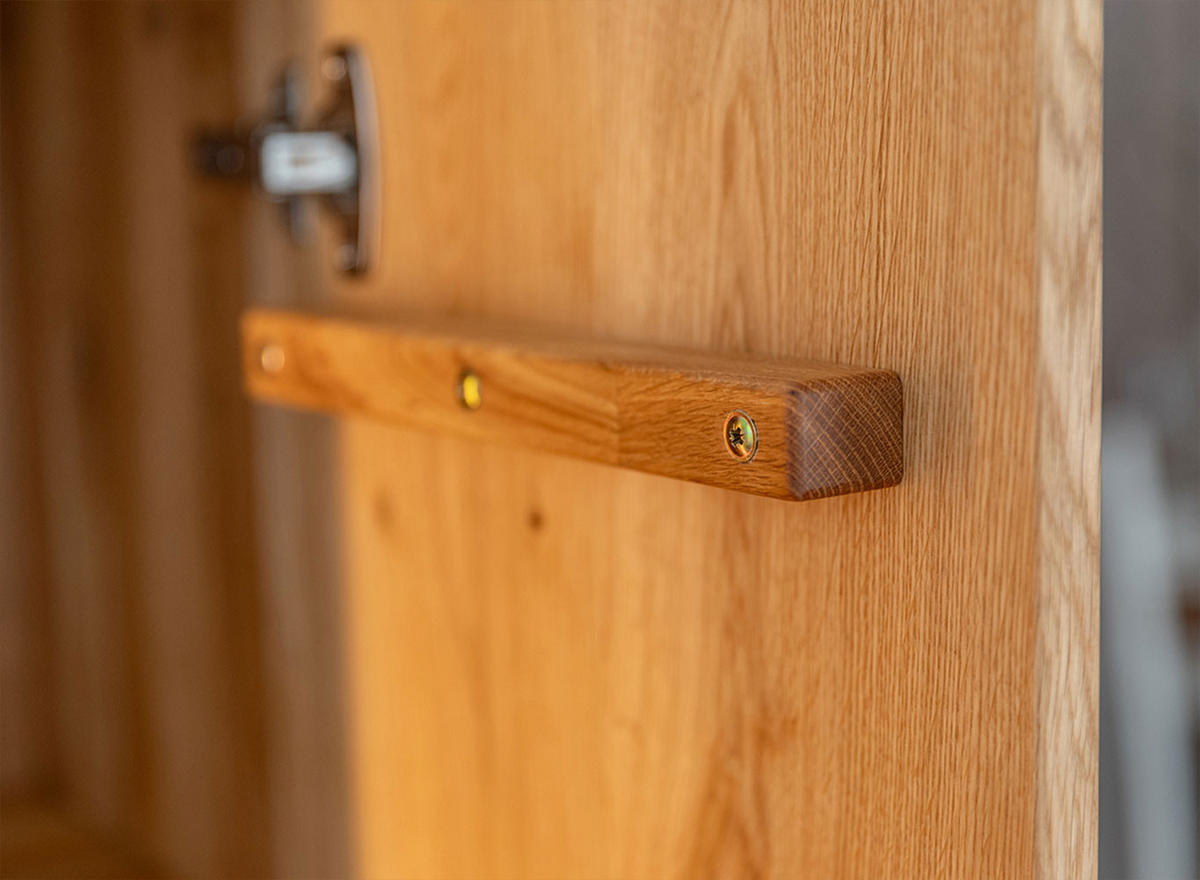 WOHNZIMMER-SET Collodi Wildeiche Natur - Sideboard 165cm - Türanschlag rechts - Wildeiche/Eichefarben, Holz (293/205/43.5cm) - Feldmann-Wohnen