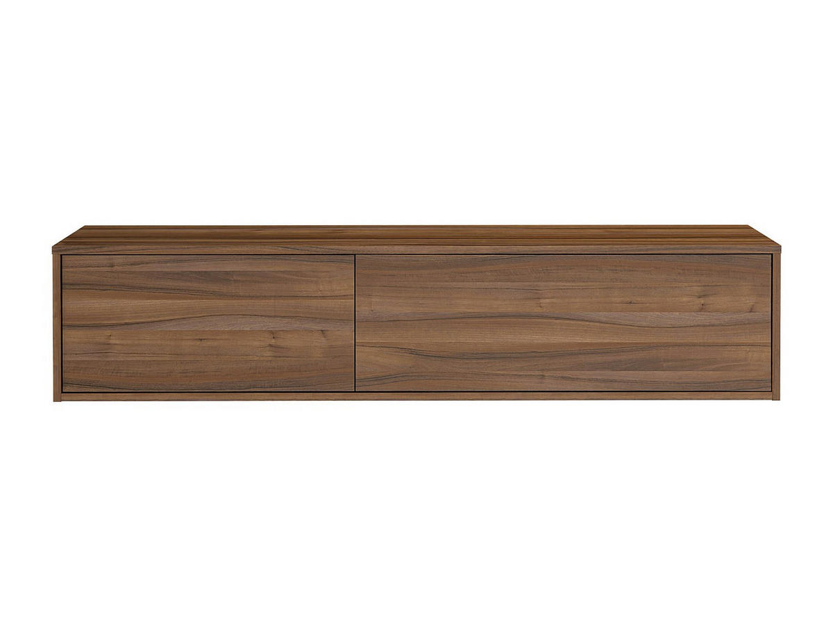 WASCHBECKENUNTERSCHRANK - 150cm x 47cm - Holzspan - naturfarben dunkel - ISAURE - Naturfarben, Holz (150/32/47cm) - Vente-Unique