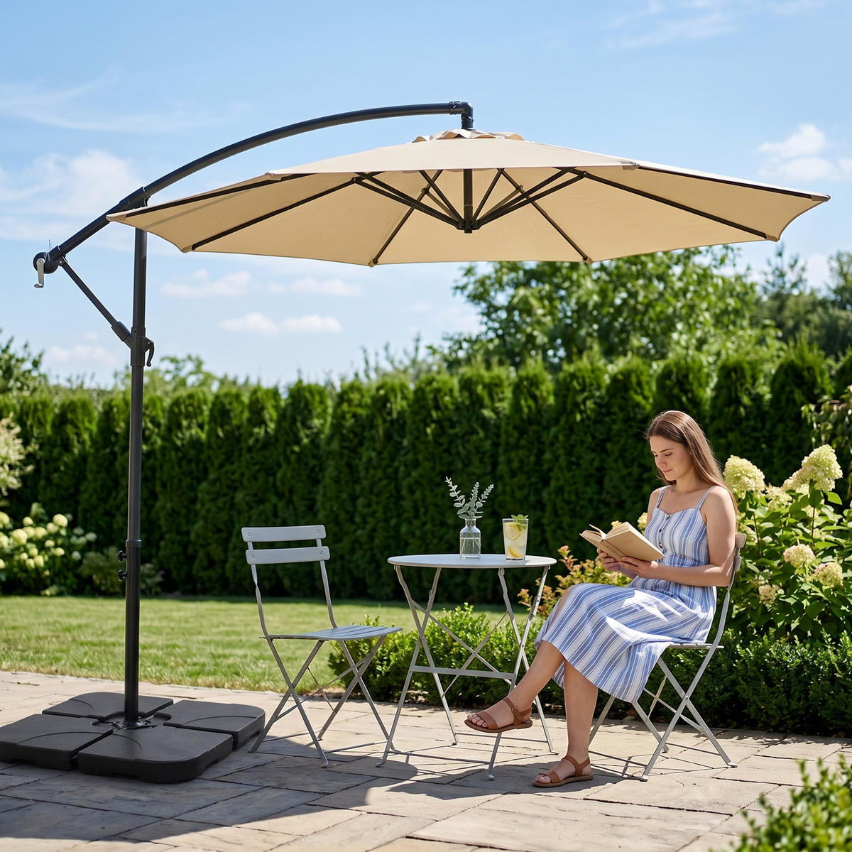 SONNENSCHRIM Beige 245/300 cm - Beige/Schwarz, Metall (300/300cm) - Akord