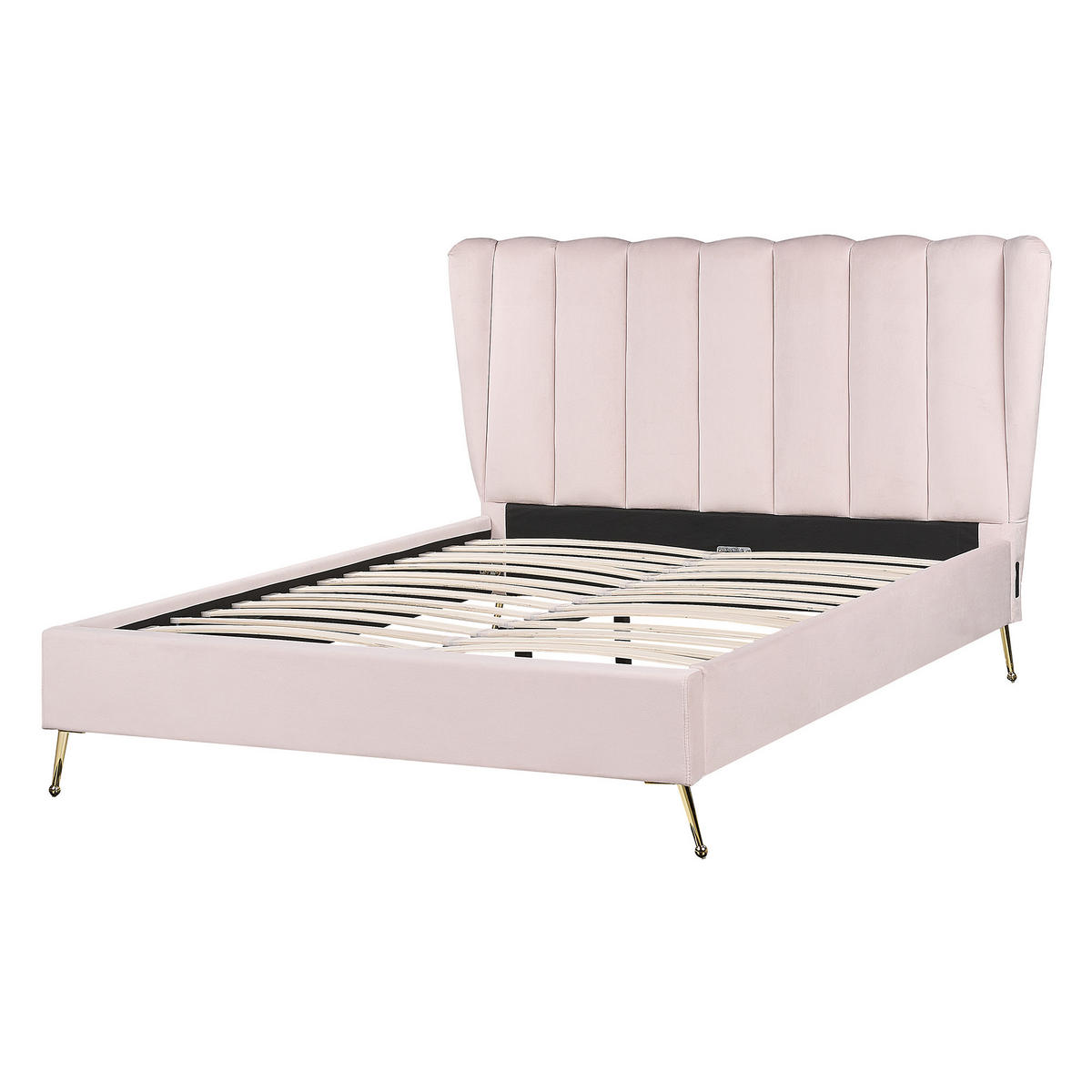 POLSTERBETT 140/200cm Rosa Miribel - Pink, Textil (140/200cm) - Beliani