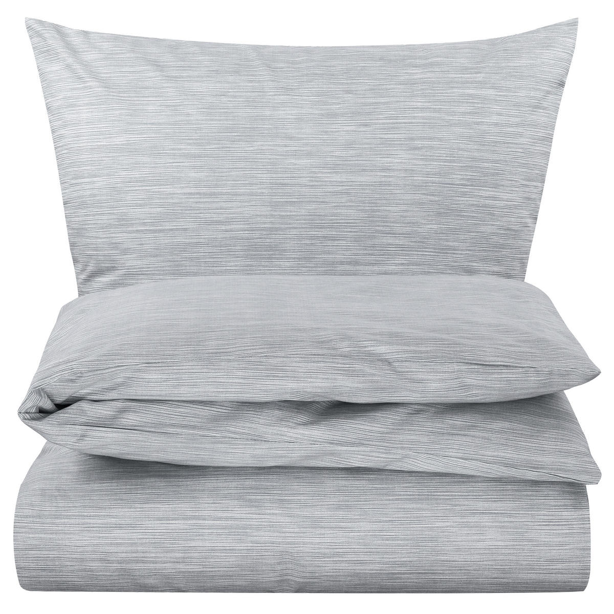 BETTWÄSCHE 155x200 Renforce Bettbezug Baumwolle Melange Grau - Grau, Textil (155/200cm) - Carpe Sonno