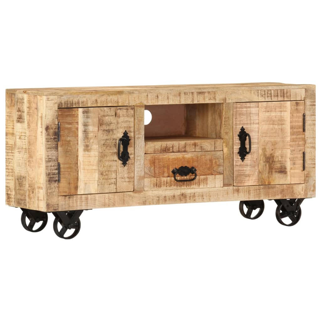 TV-SCHRANK Raues Mangoholz 110/30/50 Cm - Braun, Holz (30/50/110cm) - vidaXL