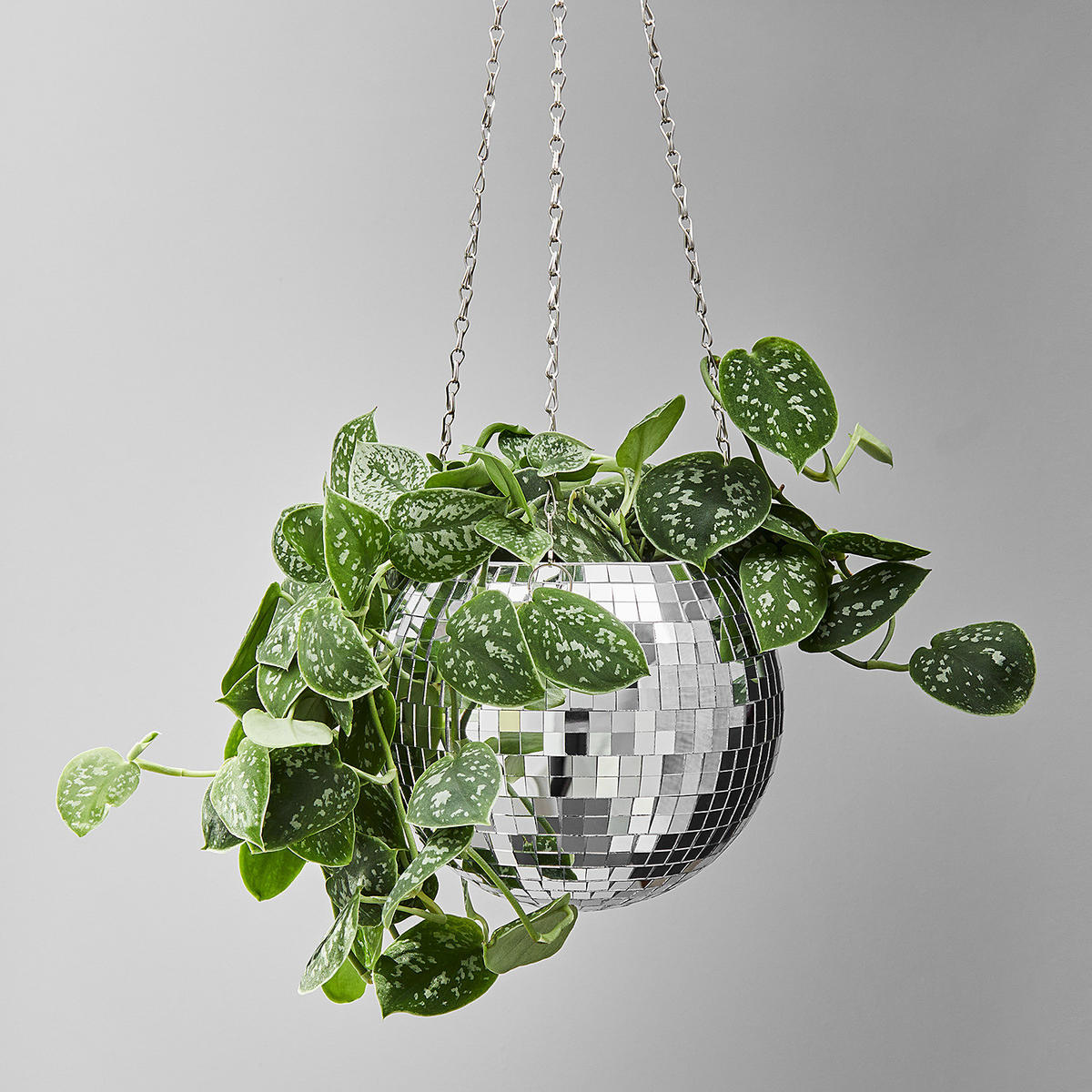 BLUMENÜBERTOPF Disco - Silberfarben, Kunststoff (15cm) - Butlers