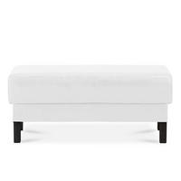 SITZHOCKER ESPECTO auf hohen Holzbeinen, weiß - Schwarz/Weiß, Textil (106/47/56cm) - KONSIMO®