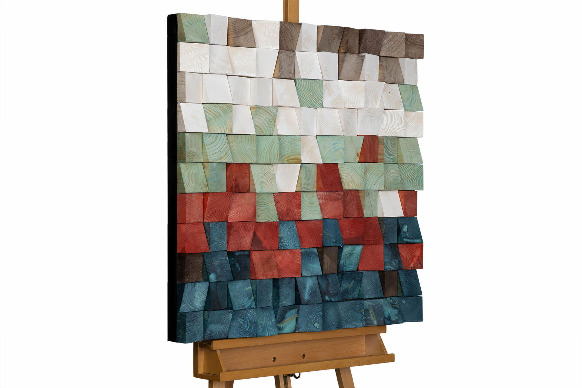 HOLZBILD Blau 75/75 cm - Blau, Holz (7/75cm) - KUNSTLOFT