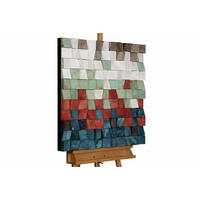 HOLZBILD Blau 75/75 cm - Blau, Holz (7/75cm) - KUNSTLOFT