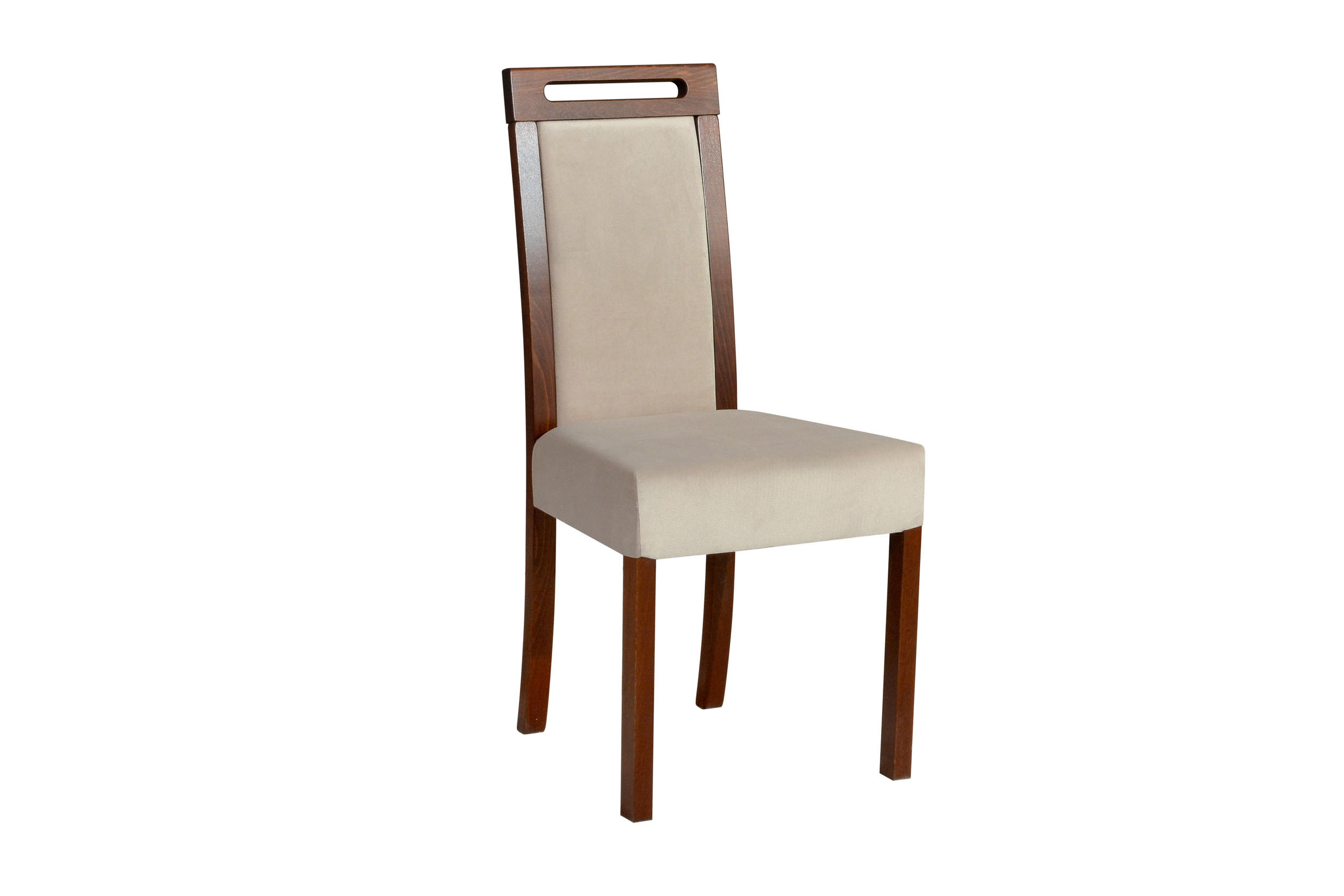 STUHL 2er Set ROMA 5 nussbaum - Beige/Nussbaumfarben, Holz (43/96/40cm) - Leaf Design