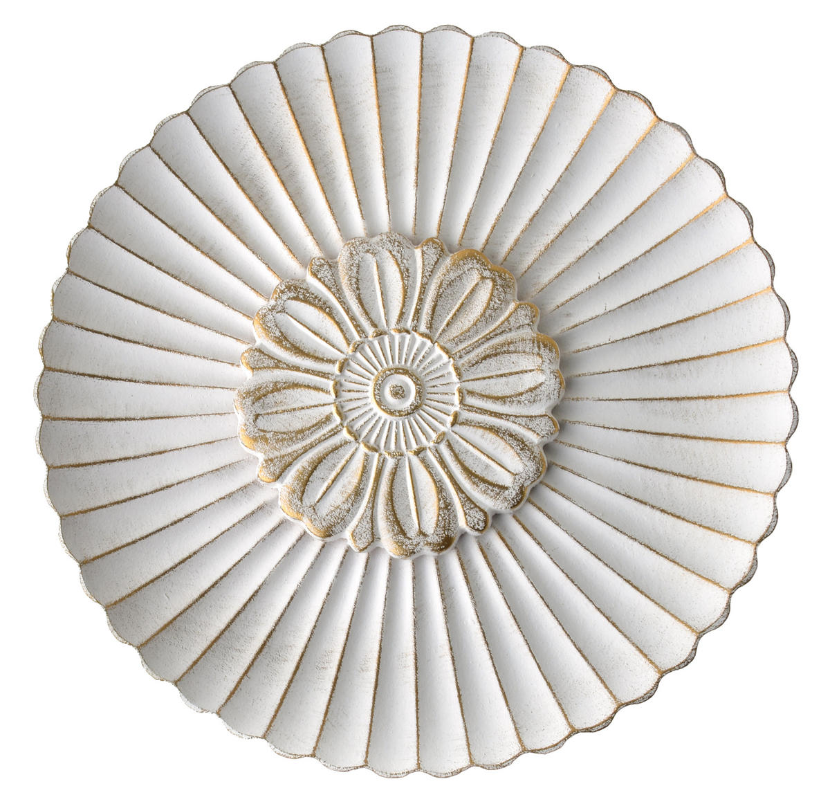 DEKOSCHALE Daz Natur 31.5/31.5/14.5 cm Holz - Weiß, Holz (31.5/15.4cm) - Mondex