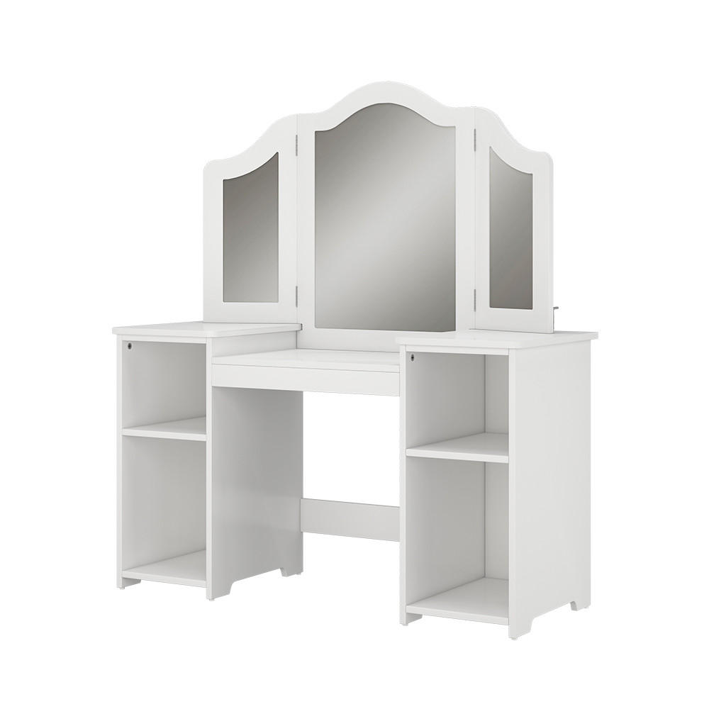 SCHMINKTISCH FÜR KINDER Estella Weiß 105 x 117.9 cm Mit Spiegel - Weiß, Holzwerkstoff (105/117.9/41cm) - Vicco