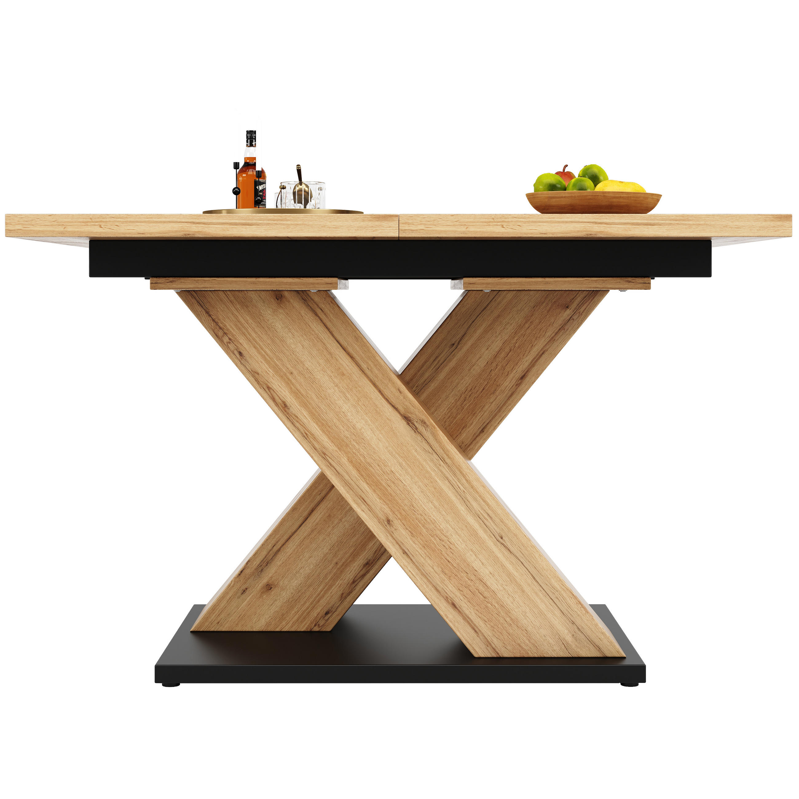AUSZIEHTISCH Holzoptik 119-158,5/80/75 cm - Naturfarben, Holz (80/158.5/75cm) - PANGIVO