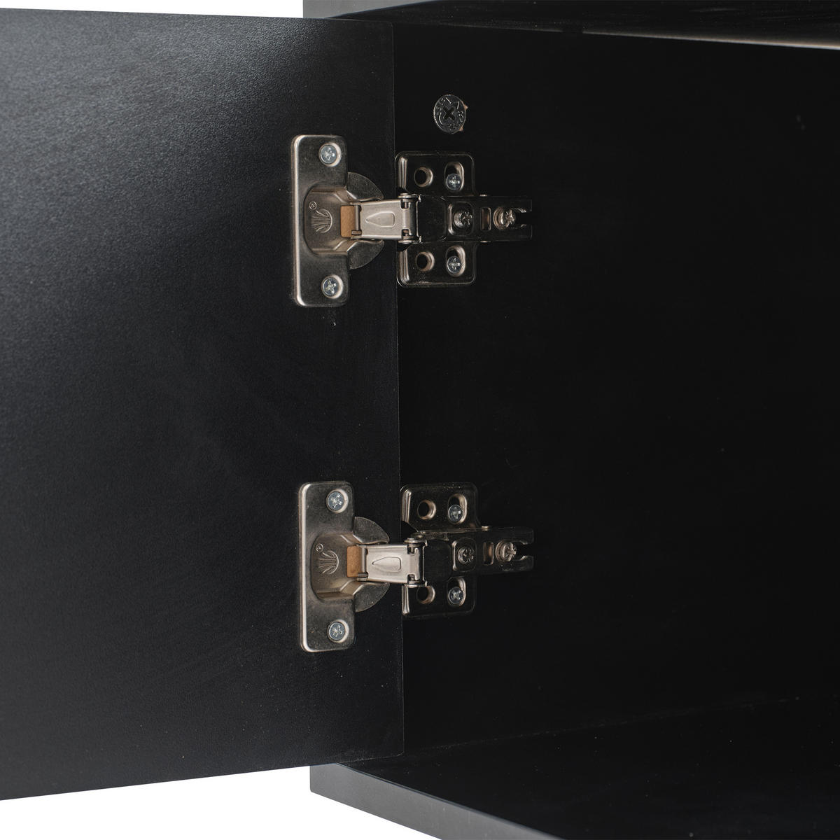 TV-LOWBOARD Linienmuster Schwarz 200/40/51 cm - Schwarz, Holz (200/51/40cm) - PANGIVO