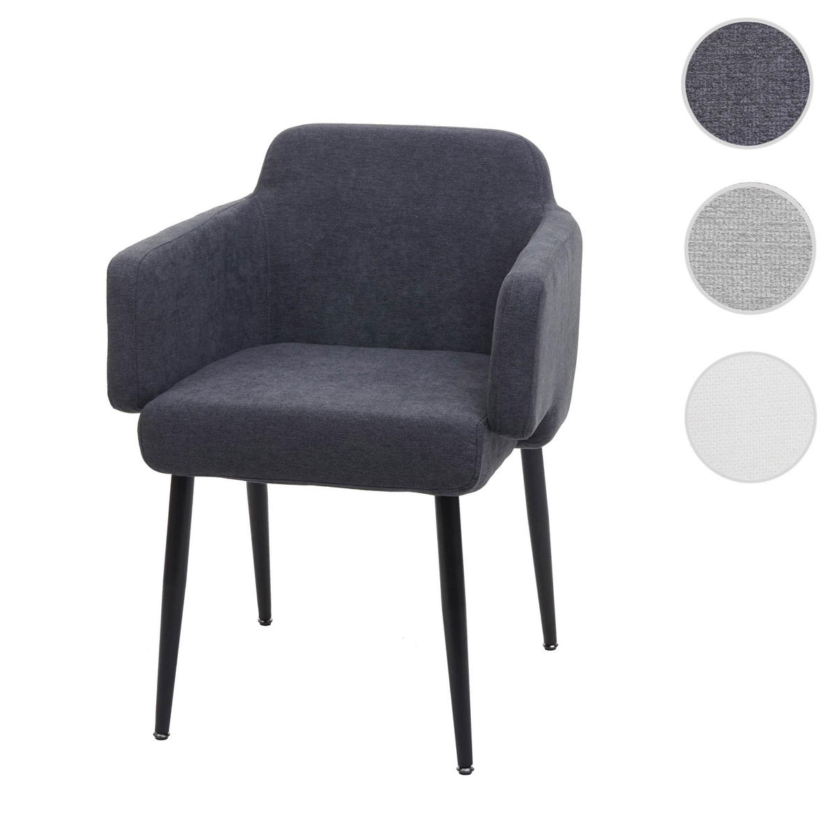ESSZIMMERSTUHL Anthrazit - Anthrazit, Textil (57/77/56cm) - MCW