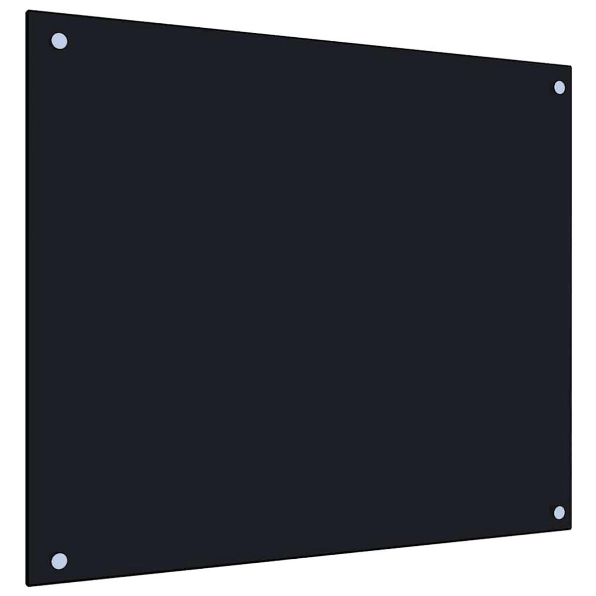KÜCHENRÜCKWAND Glas - 70x60cm Schwarz | Küche Spritzschutz Wandschutz Glasplatte - Schwarz, Glas (70/60/0.6cm) - DELUKE