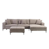 SOFA BELLANO - Beige, L - Rechts - Beige, Holz/Kunststoff (340/188cm) - Home Deluxe