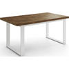 ESSTISCH Sana rechteckig ausziehbar, Lefkas Eiche 140/200/80/75 cm - Alteiche/Weiß, Holzwerkstoff/Metall (140/80/75cm) - WFL GROUP