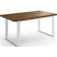 ESSTISCH Sana rechteckig ausziehbar, Lefkas Eiche 140/200/80/75 cm - Alteiche/Weiß, Holzwerkstoff/Metall (140/80/75cm) - WFL GROUP