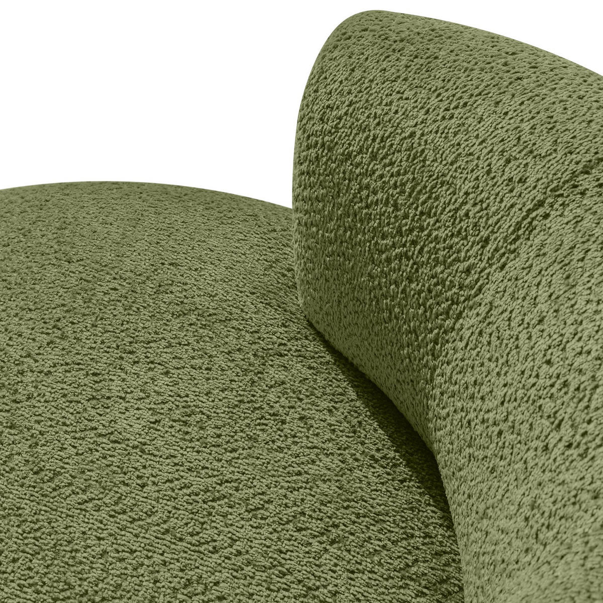 DREHSESSEL VIRA, Oliv, Chenille - Schwarz/Olivgrün, Holz/Holzwerkstoff (105/76/100cm) - KONSIMO®