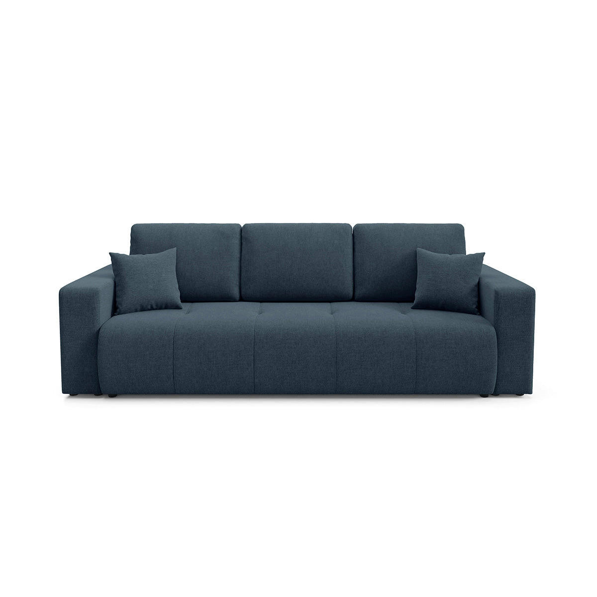 SOFA Giulia 3 Sitzplätze Blau - Blau, Holz (244/82/102cm) - Petits-meubles