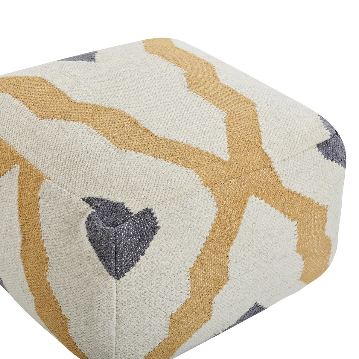 POUF Zeugma 56/56/32 cm - Beige, Textil (56/32/56cm) - Beliani