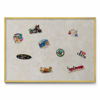 MAGNETTAFEL 100x70 cm Goldener Rahmen Dezente Sandsteinstruktur - Sahara, Metall (100/70/0.4cm) - TULUP