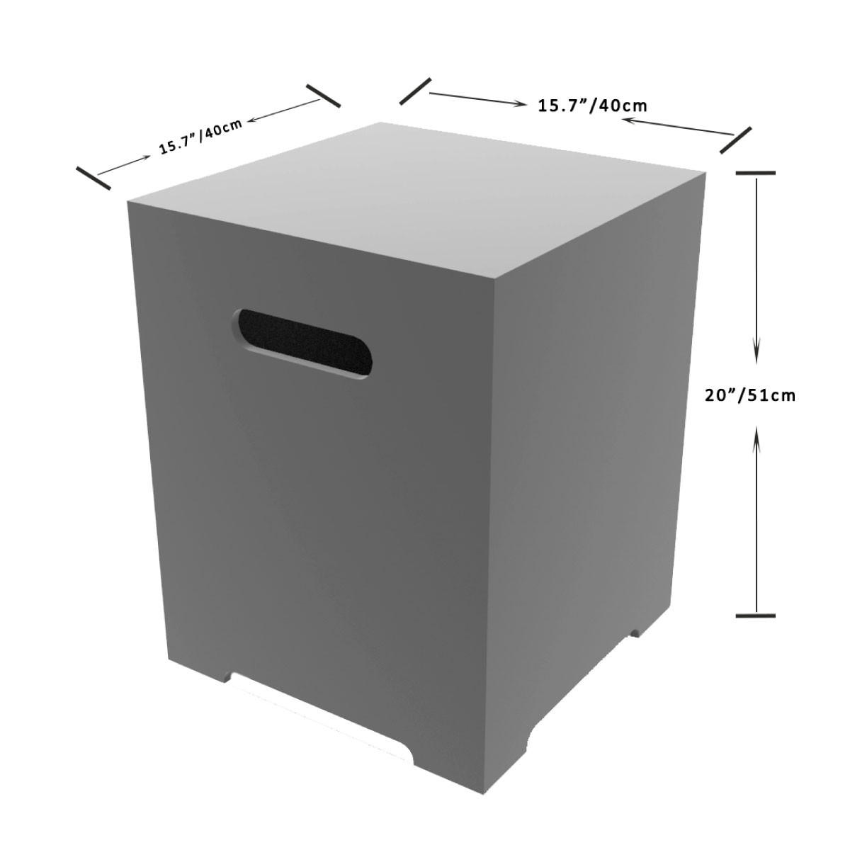 ABDECKUNG für 5 kg Gasflaschen in Beton-Optik grau - Grau, Stein (45/58/45cm) - Elementi