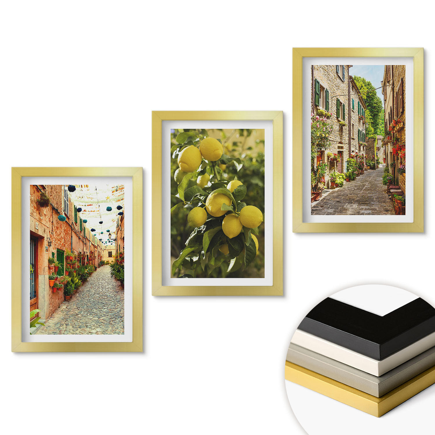 ArtPrintCave Wandbilder Gold 20x30 cm