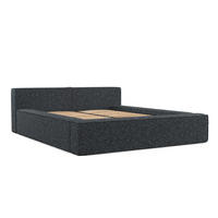 POLSTERBETT Casto mit Stauraum 160/200 cm Grau im Blur Stoff - Schwarz/Naturfarben, Holz/Holzwerkstoff (160/200cm) - AltaBeds