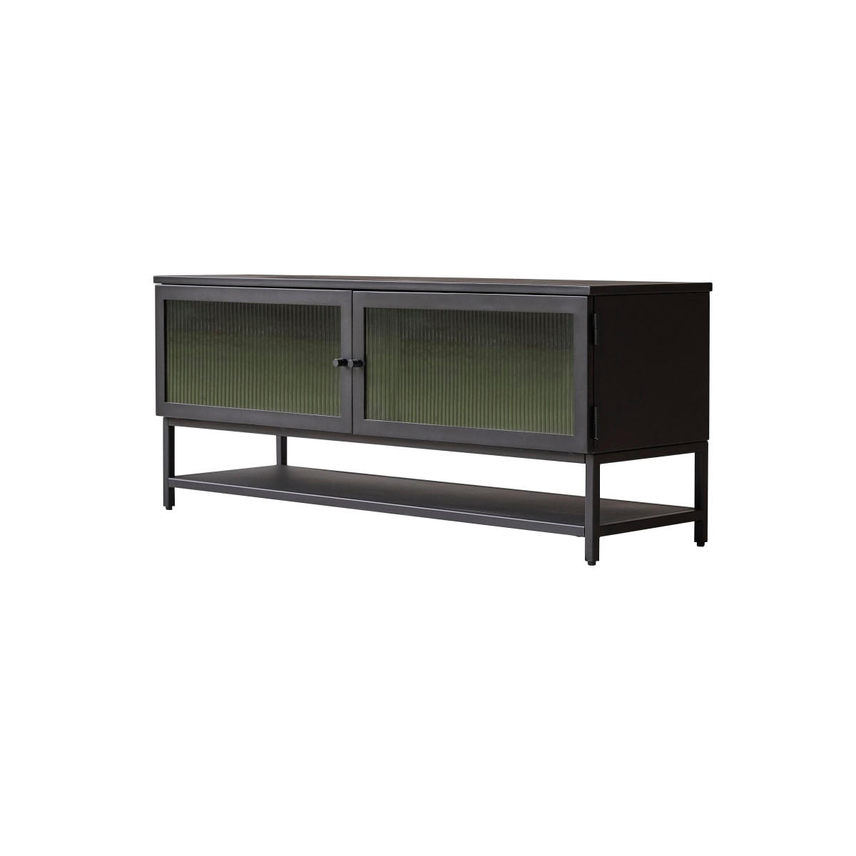 TV-SCHRANK Antonin Schwarz aus Metall - Schwarz, Metall (120/50/37cm) - Tikamoon