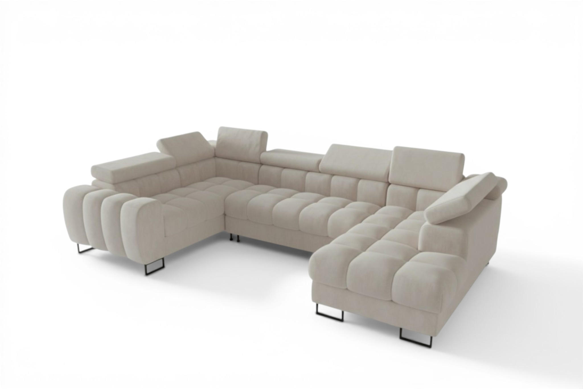 Fun Möbel Wohnlandschaft Beige 350x95x195 cm