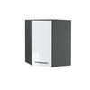 ECKHÄNGESCHRANK Fame-Line Weiß Hochglanz 57 cm - Weiß Hochglanz/Anthrazit, Holzwerkstoff (57/72/34.1cm) - Vicco