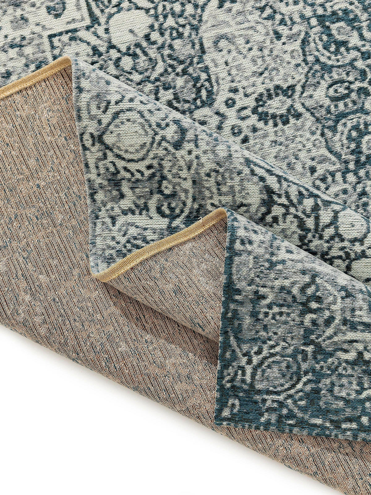 FLACHGEWEBETEPPICH Frencie Blau 80x165 cm - Blau, Textil (80/165cm) - benuta Nest
