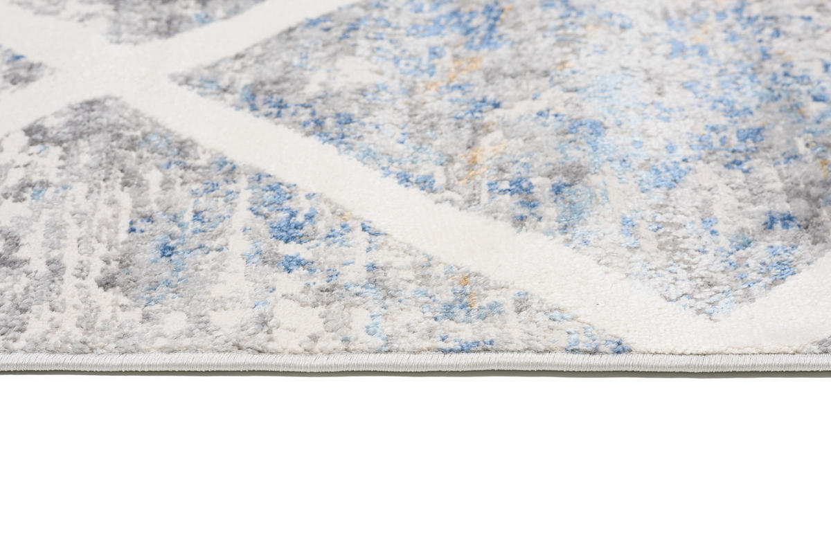 TEPPICH VALLEY Grau Blau 120/170 cm - Blau, Textil (120/170cm) - Tapiso